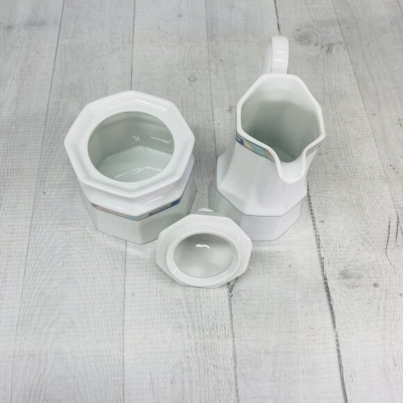 Christopher Stuart SOUTHWEST Green Blue Coral Lidded Sugar Bowl & Creamer Set - Picture 7 of 15